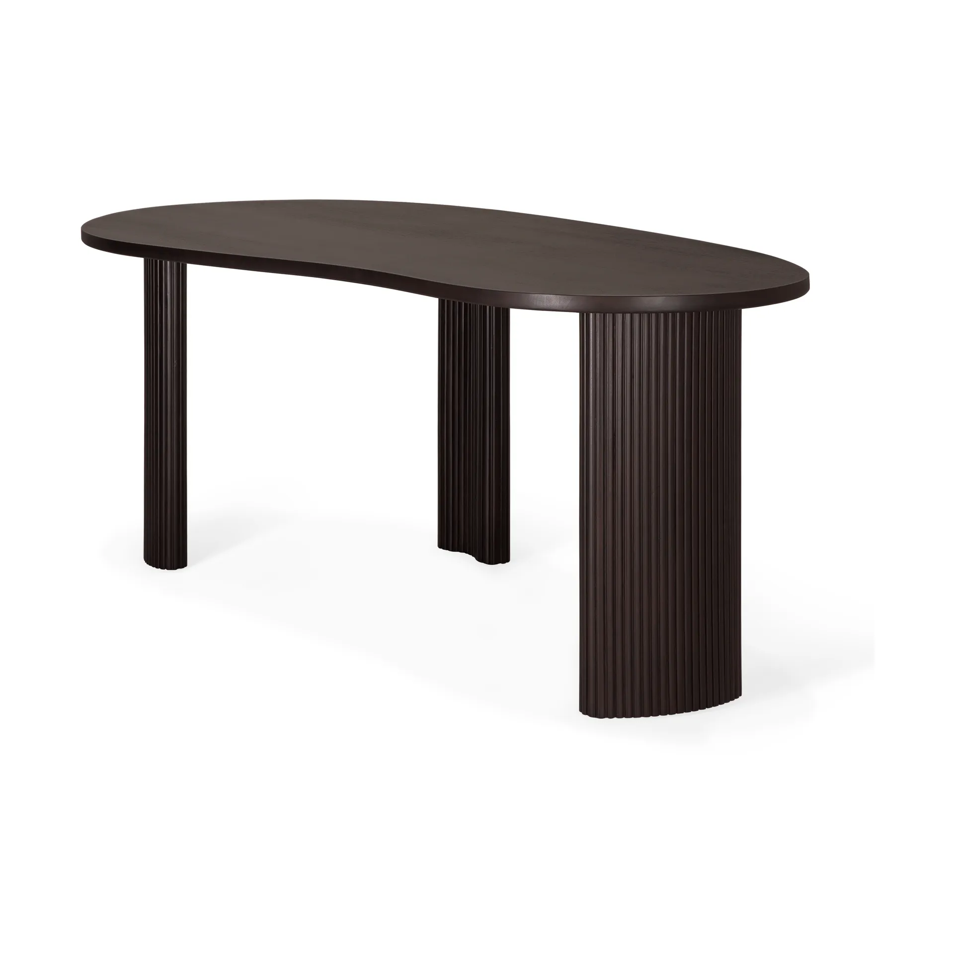 Scrivania Boomerang, Mogano marrone scuro, 200×100×76 cm Ethnicraft