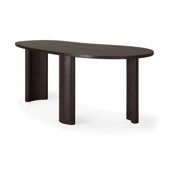 Scrivania Boomerang - Mogano marrone scuro, 200×100×76 cm - Ethnicraft