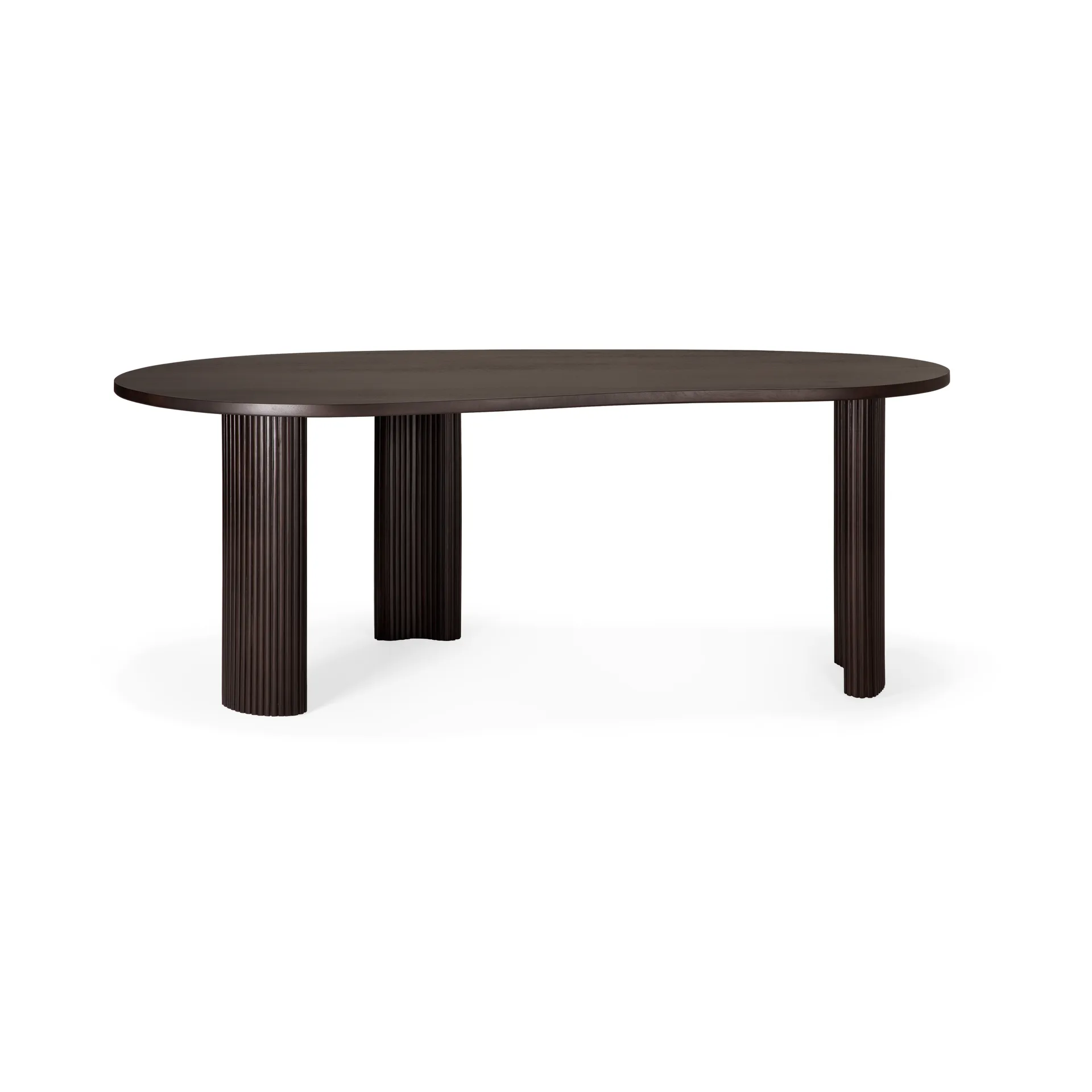 Scrivania Boomerang, Mogano marrone scuro, 200×100×76 cm Ethnicraft