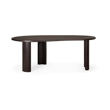 Scrivania Boomerang - Mogano marrone scuro, 200×100×76 cm - Ethnicraft