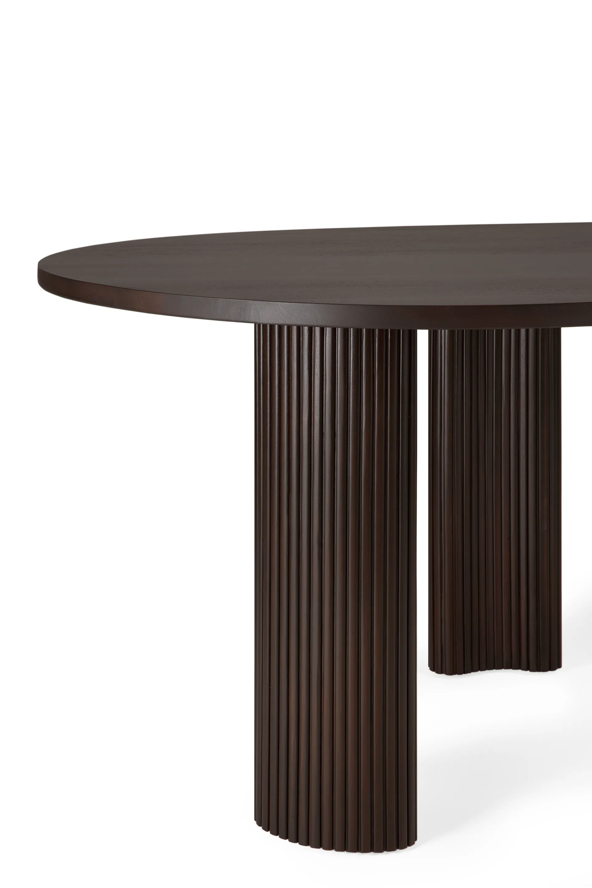 Scrivania Boomerang, Mogano marrone scuro, 200×100×76 cm Ethnicraft