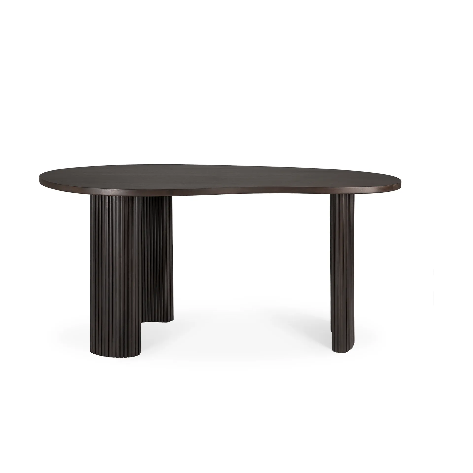 Scrivania Boomerang, mogano tinto marrone scuro, 160x83x76 cm Ethnicraft