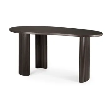 Scrivania Boomerang - mogano tinto marrone scuro, 160x83x76 cm - Ethnicraft