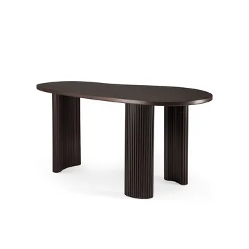 Scrivania Boomerang - mogano tinto marrone scuro, 160x83x76 cm - Ethnicraft