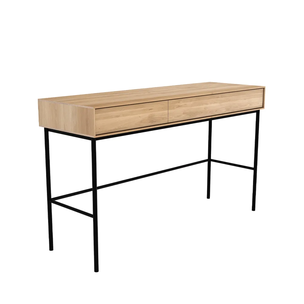 Scrivania Whitebird 77x127 cm, Rovere 2 porte Ethnicraft