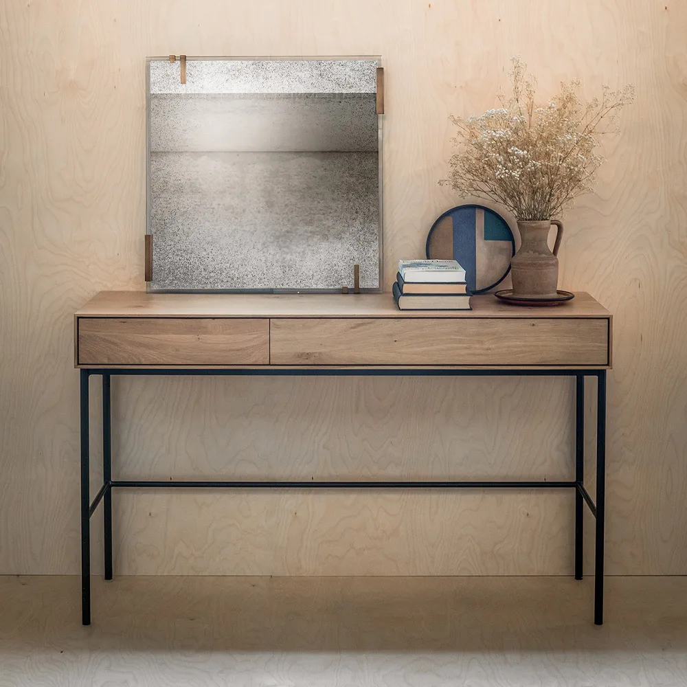 Scrivania Whitebird 77x127 cm, Rovere 2 porte Ethnicraft