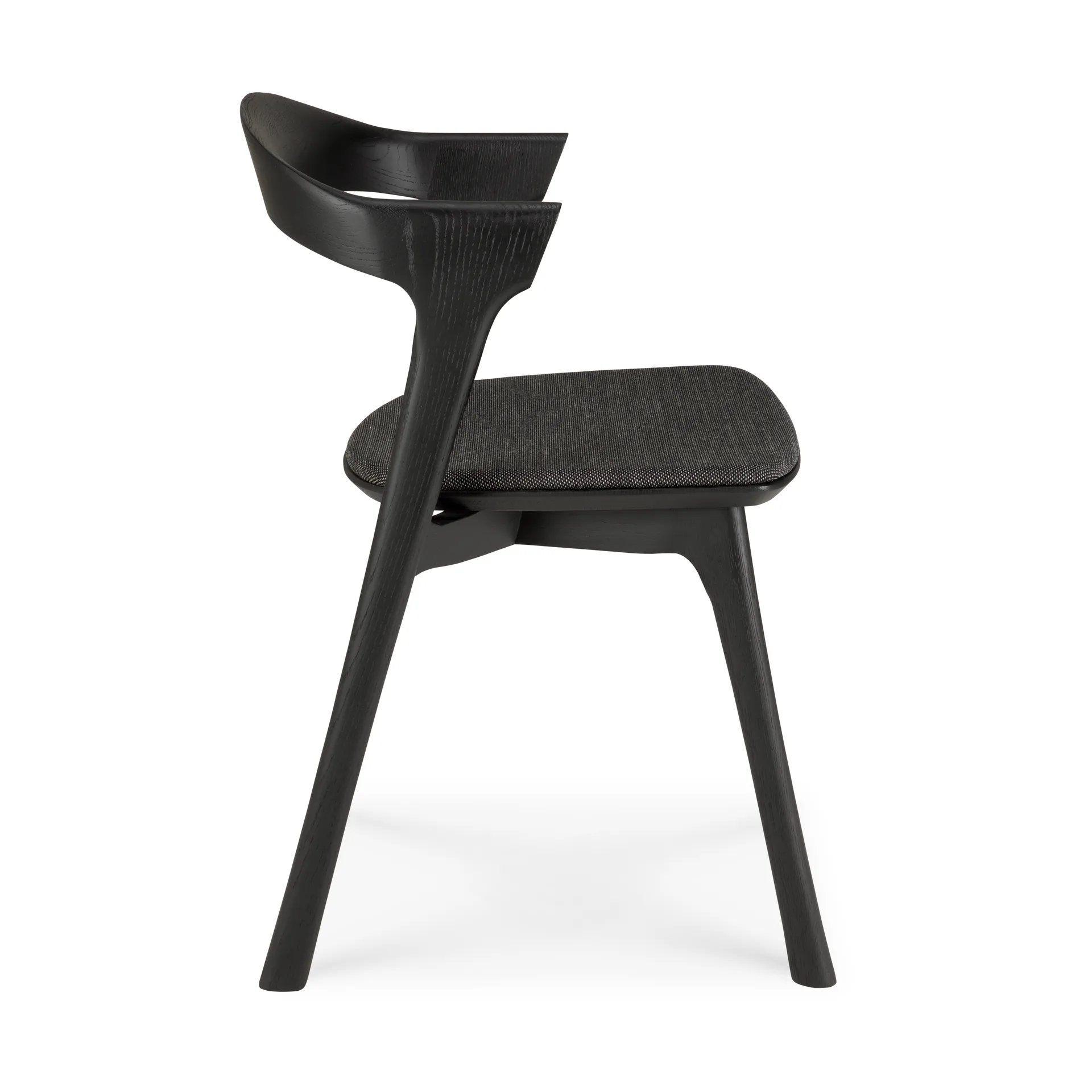 Sedia Bok, Rovere marrone-tessuto soft black Ethnicraft