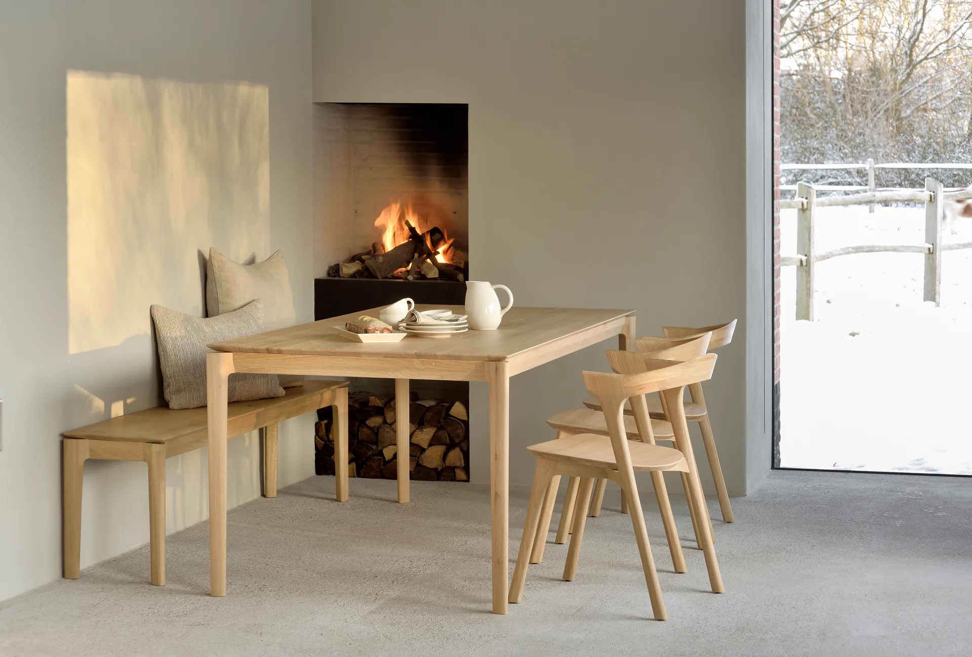 Sedia Bok, Rovere oliato a cera dura Ethnicraft