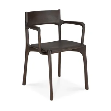 Sedia con braccioli PI - Teak marrone scuro - Ethnicraft