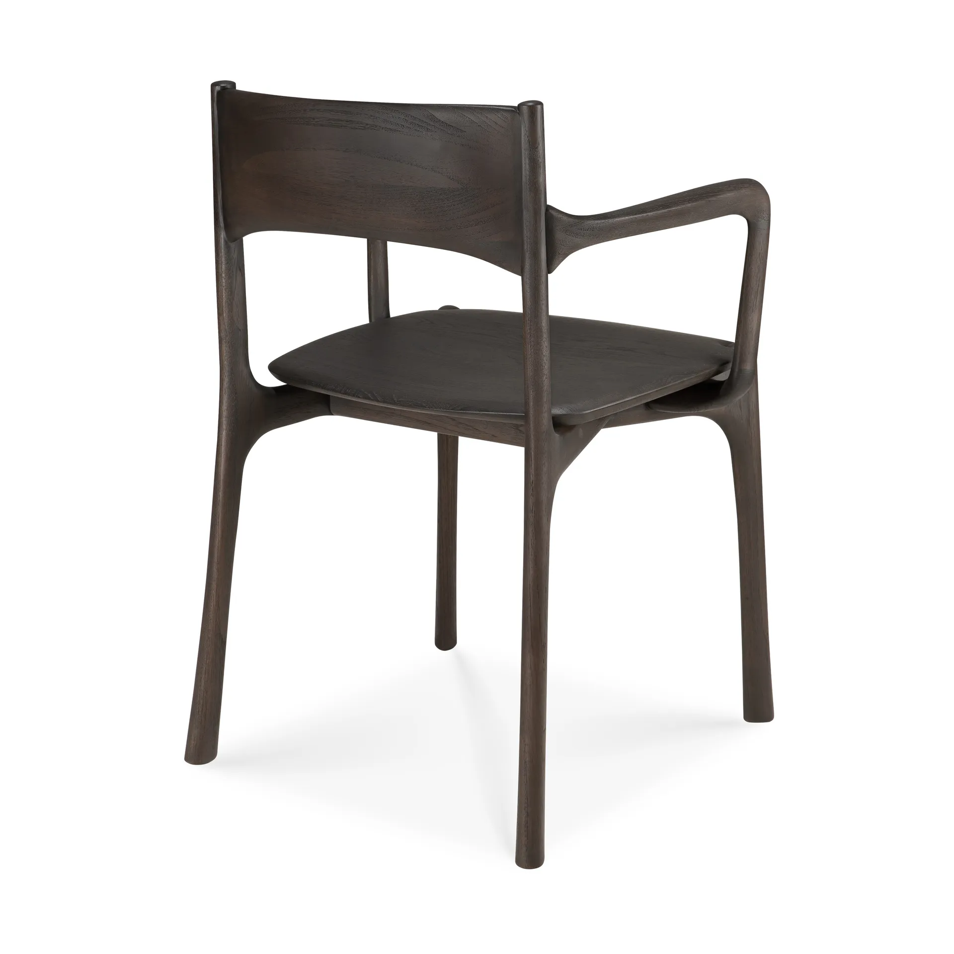 Sedia con braccioli PI, Teak marrone scuro Ethnicraft