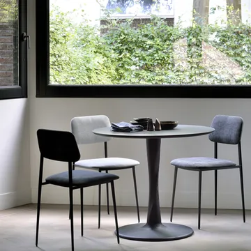 Sedia DC Dining - Grigio chiaro-Nero metallico - Ethnicraft