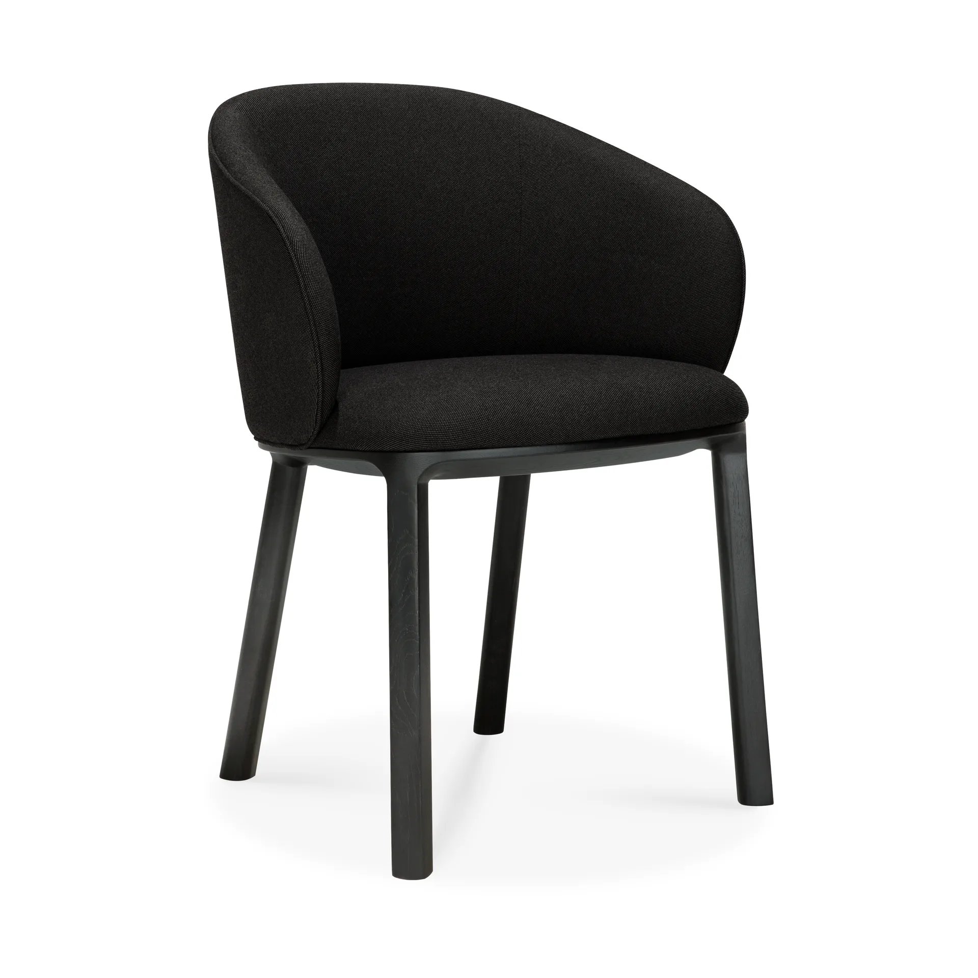 Sedia Unda, Rovere laccato nero-charcoal Ethnicraft