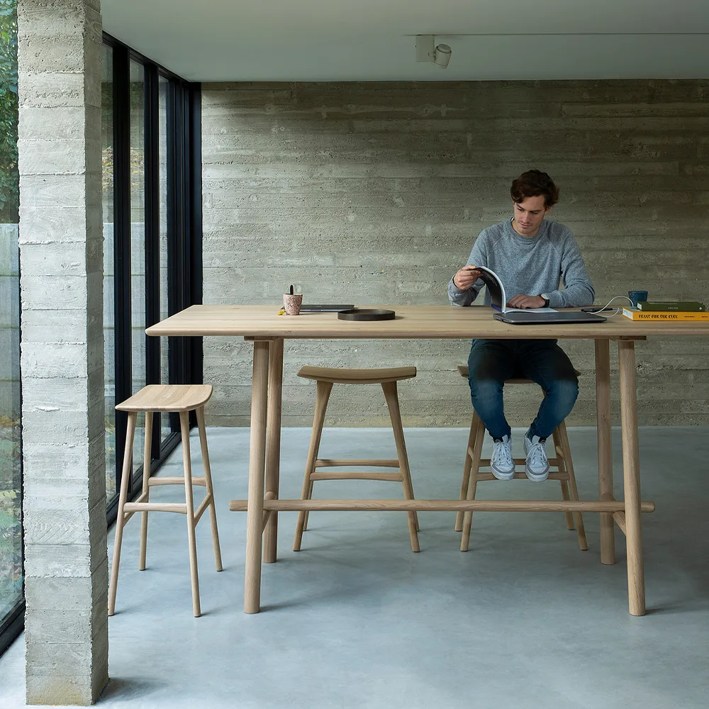 Sgabello Osso 80x57 cm, Rovere Ethnicraft