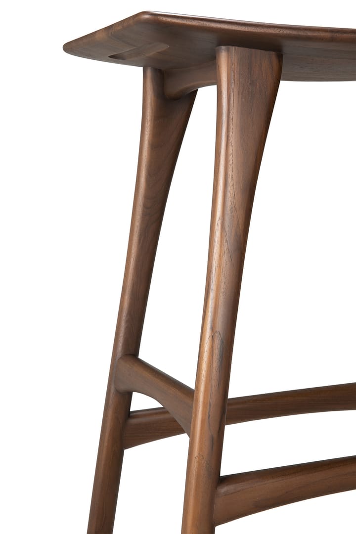 Sgabello Osso 80x57 cm, Teak verniciato marrone Ethnicraft