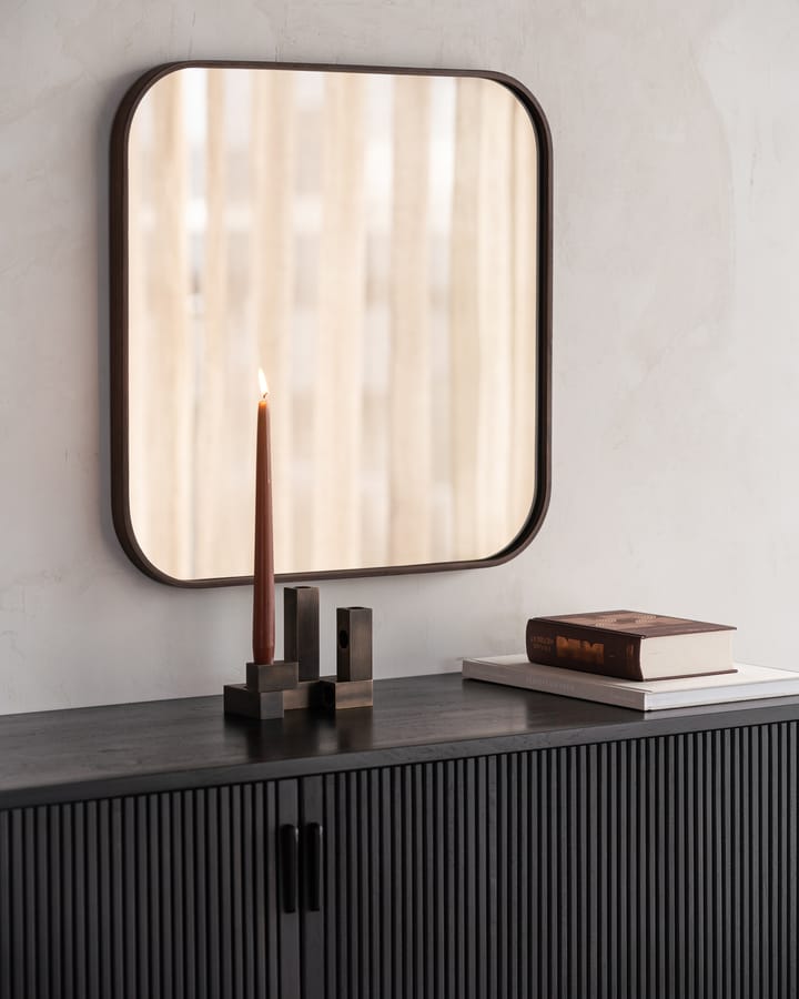Specchio da parete Camber 60x60 cm, Bronzo-telaio in legno Ethnicraft
