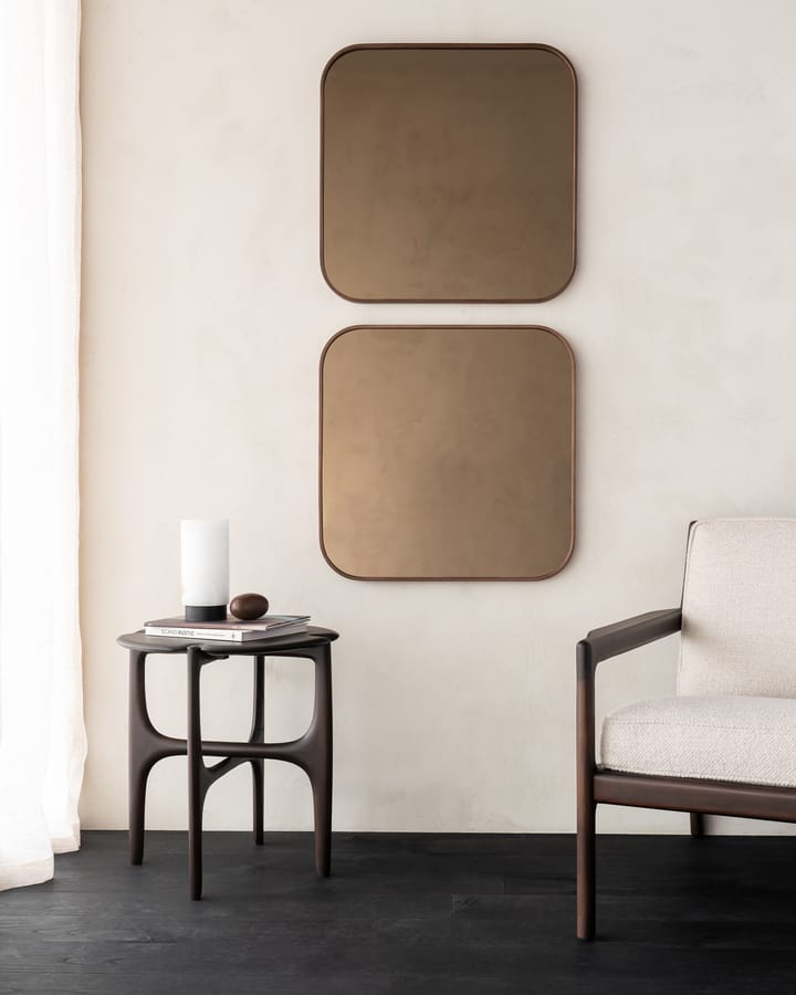 Specchio da parete Camber 60x60 cm, Bronzo-telaio in legno Ethnicraft