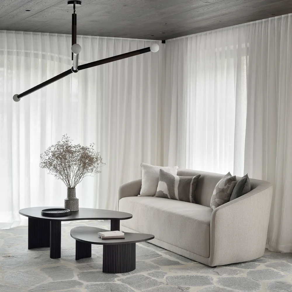 Tavolino Boomerang, Mogano dark brown 125x75 cm Ethnicraft