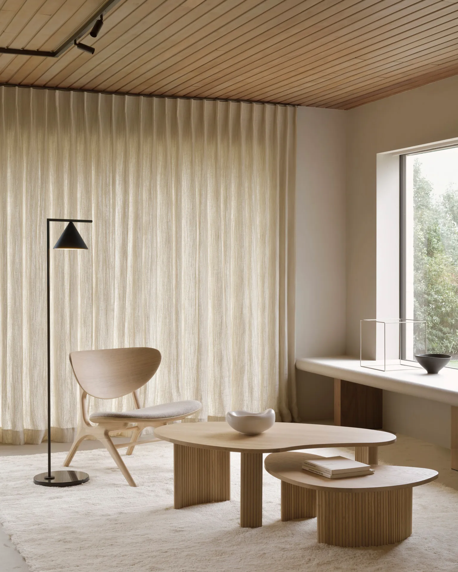 Tavolino Boomerang, Rovere, 90x61 cm Ethnicraft