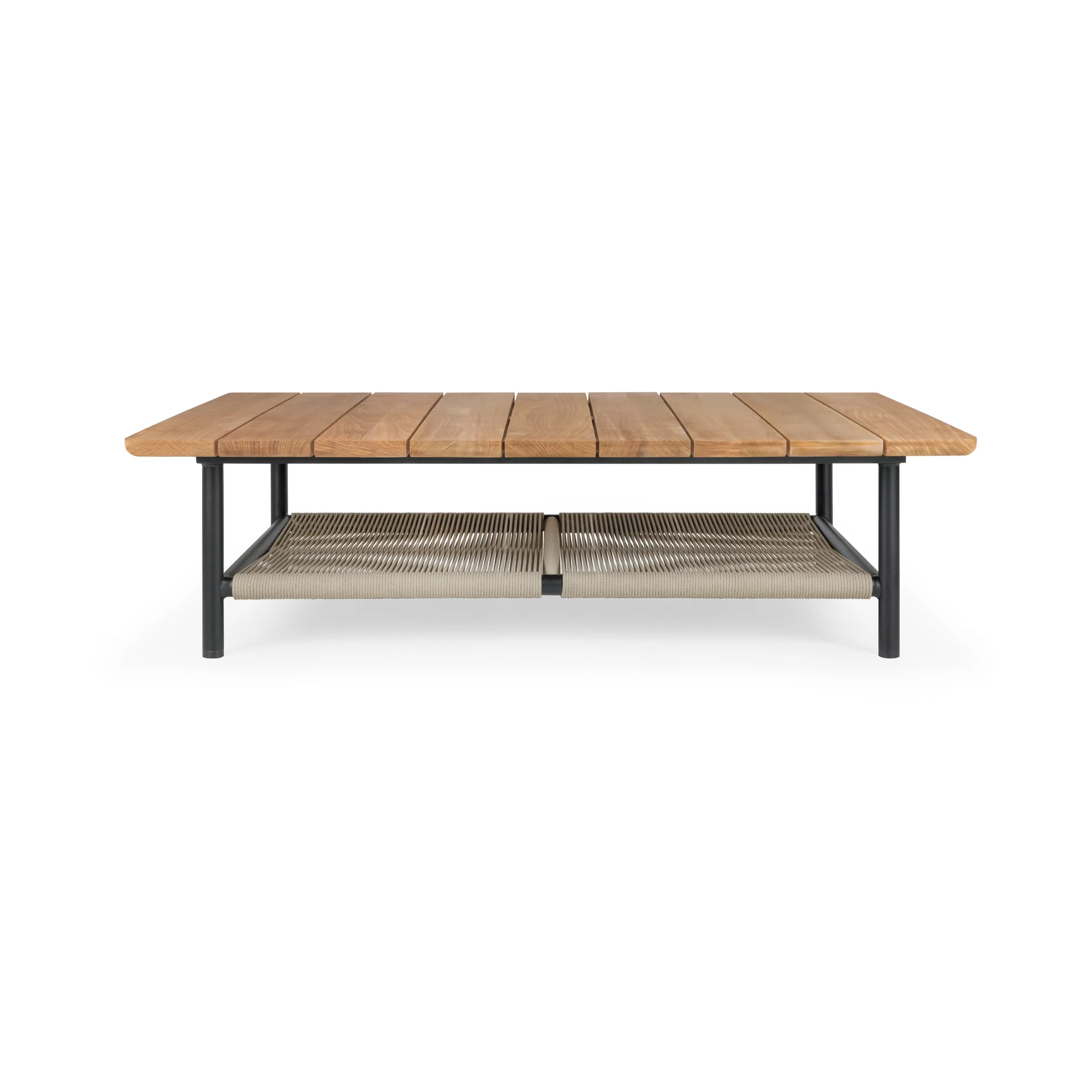 Tavolino Corbey Outdoor, 120 cm, teak-alluminio nero Ethnicraft