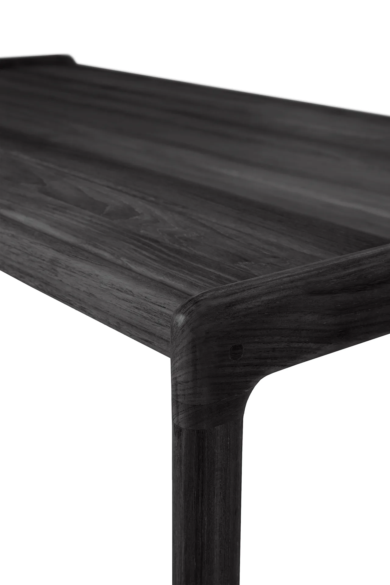 Tavolino da esterno Jack in teak tinto nero, 120x65 cm Ethnicraft