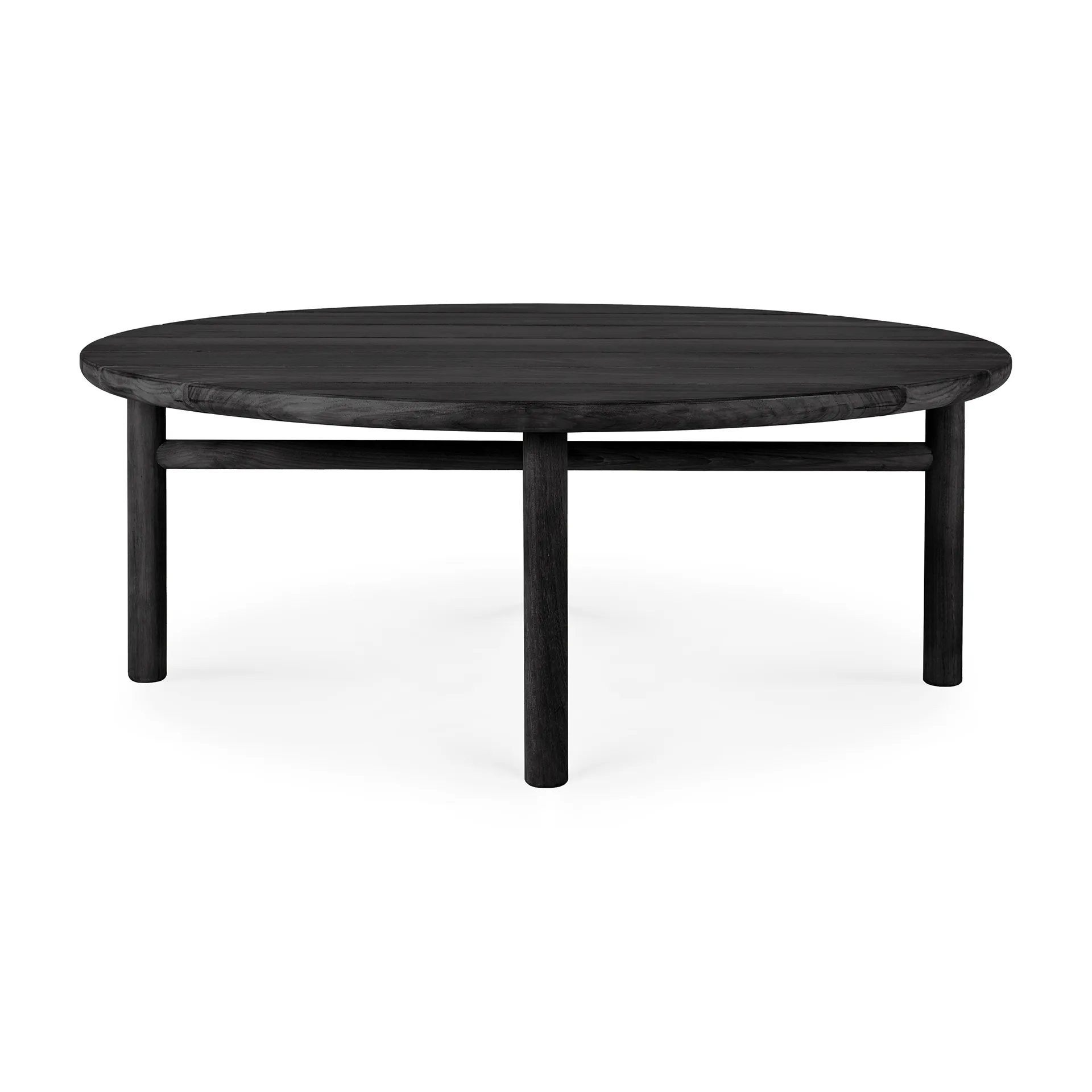 Tavolino da esterno Quatro in teak tinto nero, Ø95 cm Ethnicraft