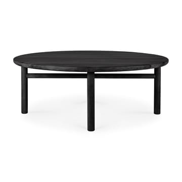 Tavolino da esterno Quatro in teak tinto nero - Ø95 cm - Ethnicraft