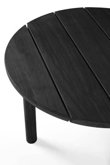 Tavolino da esterno Quatro in teak tinto nero - Ø95 cm - Ethnicraft