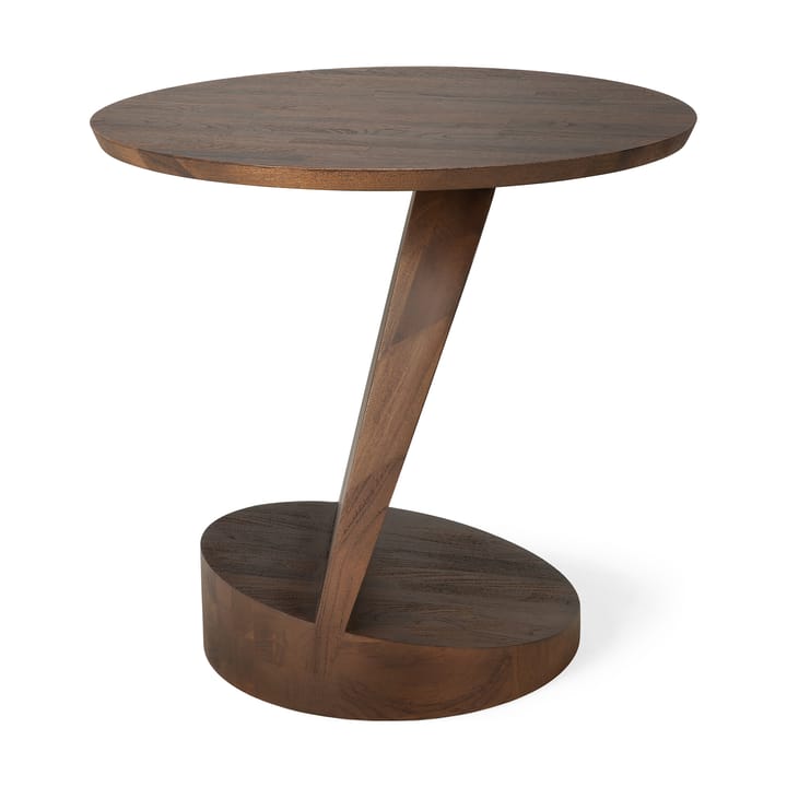 Tavolino Oblic Ø52 cm - Teak tinto marrone - Ethnicraft