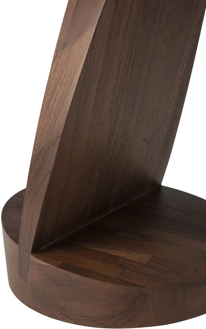 Tavolino Oblic Ø52 cm, Teak tinto marrone Ethnicraft