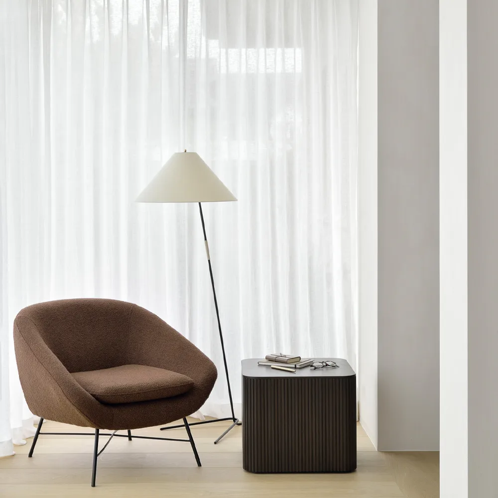 Tavolino Roller Max , Mogano dark brown rotondo Ethnicraft