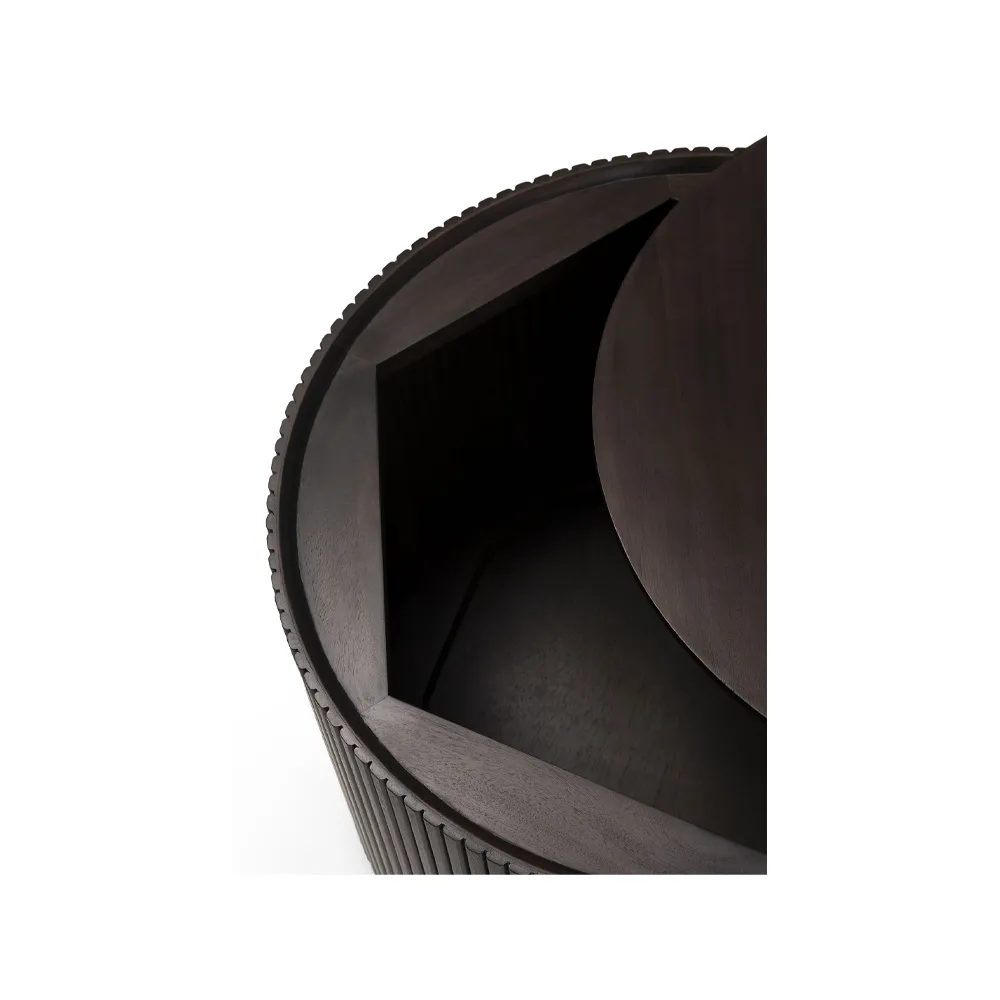 Tavolino Roller Max , Mogano dark brown rotondo Ethnicraft