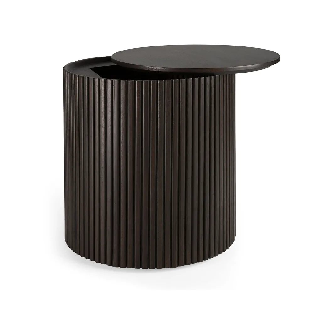 Tavolino Roller Max , Mogano dark brown rotondo Ethnicraft