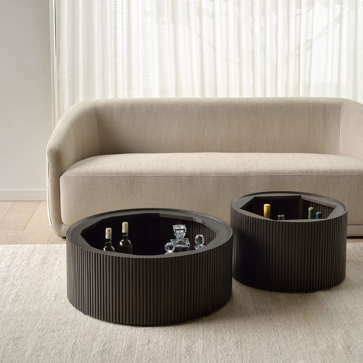 Tavolino rotondo Roller Max, Mahogni marrone scuro 80 cm Ethnicraft