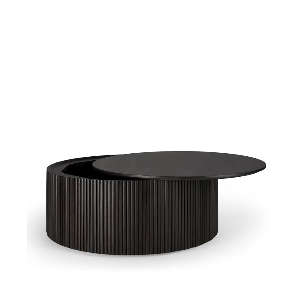 Tavolino rotondo Roller Max, Mahogni marrone scuro 80 cm Ethnicraft