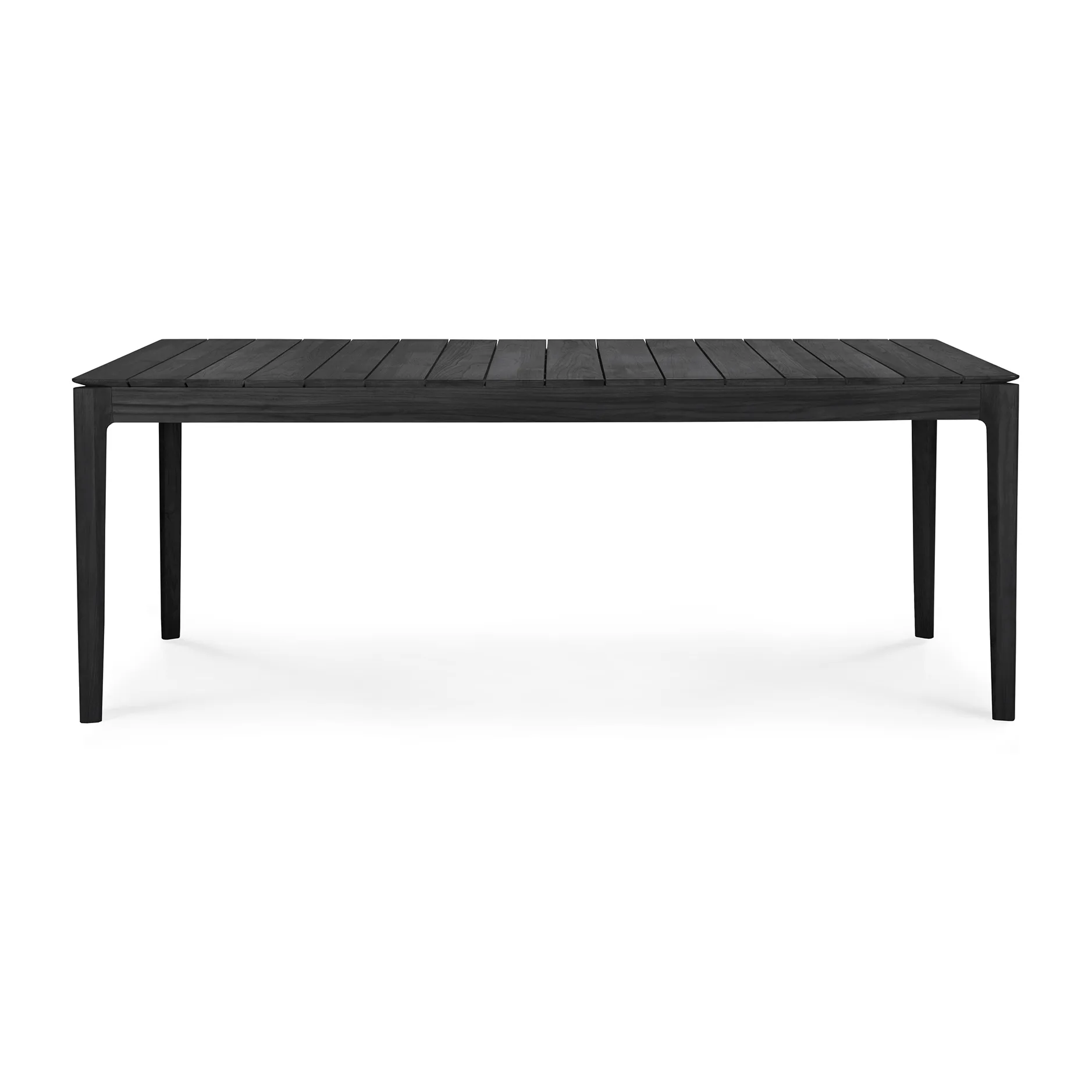 Tavolo da esterno Bok in teak tinto nero, 200x100 cm Ethnicraft