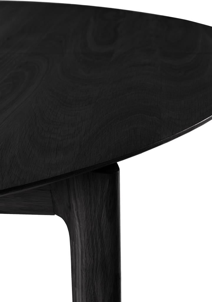 Tavolo da pranzo Bok ovale 129/179x100x76 cm, Rovere tinto nero Ethnicraft