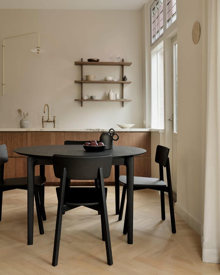 Tavolo da pranzo Bok ovale 129/179x100x76 cm, Rovere tinto nero Ethnicraft