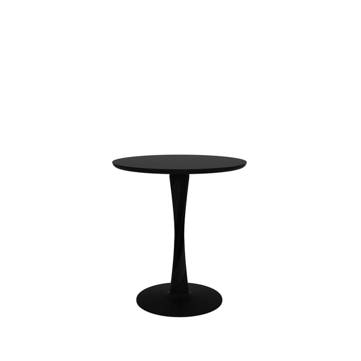Tavolo rotondo Torsion in rovere nero spazzolato, Ø70 cm Ethnicraft