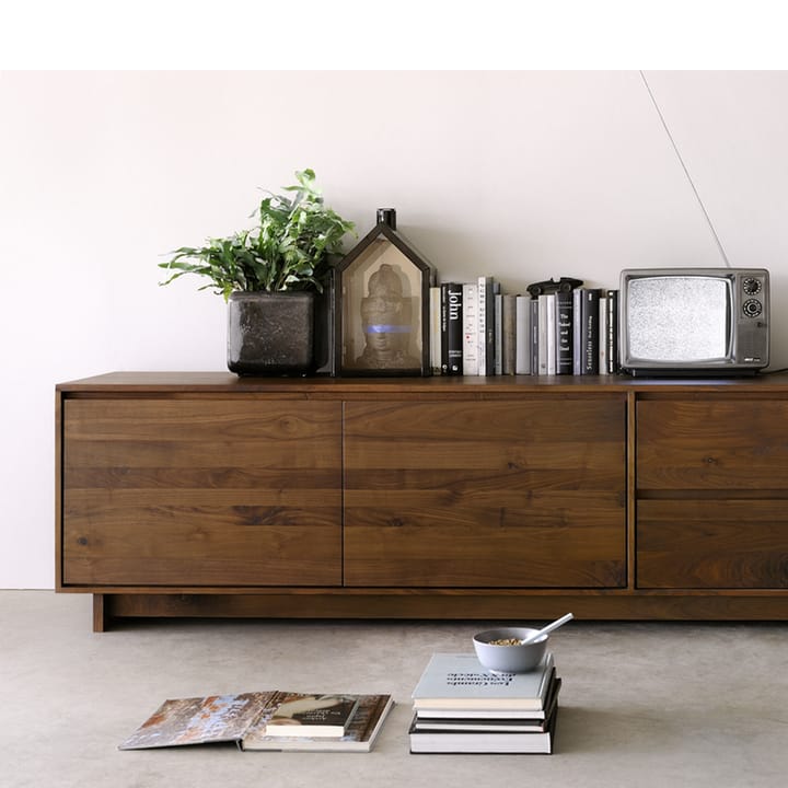 Wave mobile TV 60x210 cm, Rovere oliato a cera dura Ethnicraft