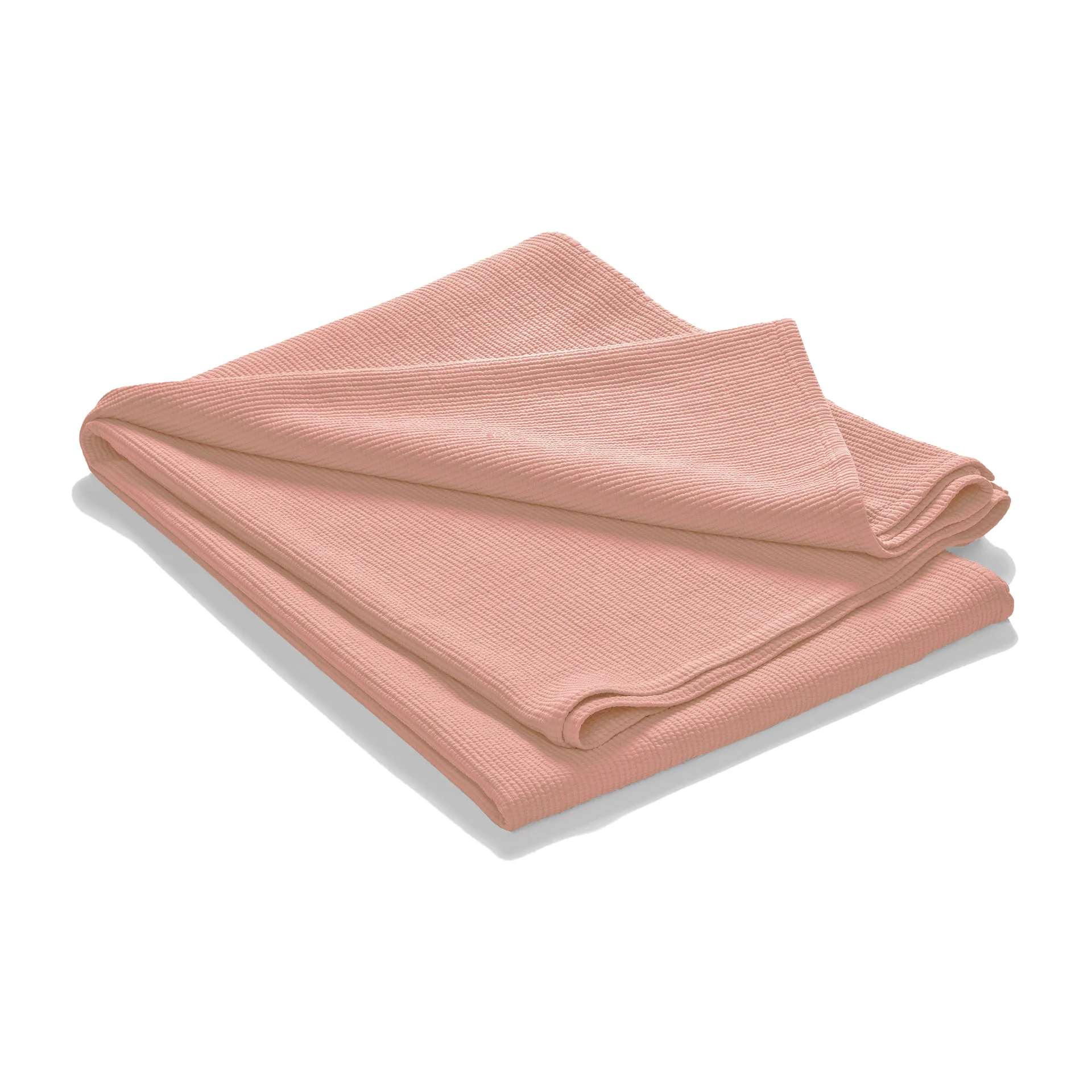 Copriletto in cotone lavato a secco Stripe 260x260 cm, Dusty rose Etol Design