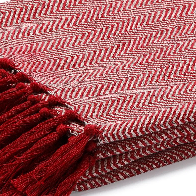 Plaid Fishbone, rosso Etol Design