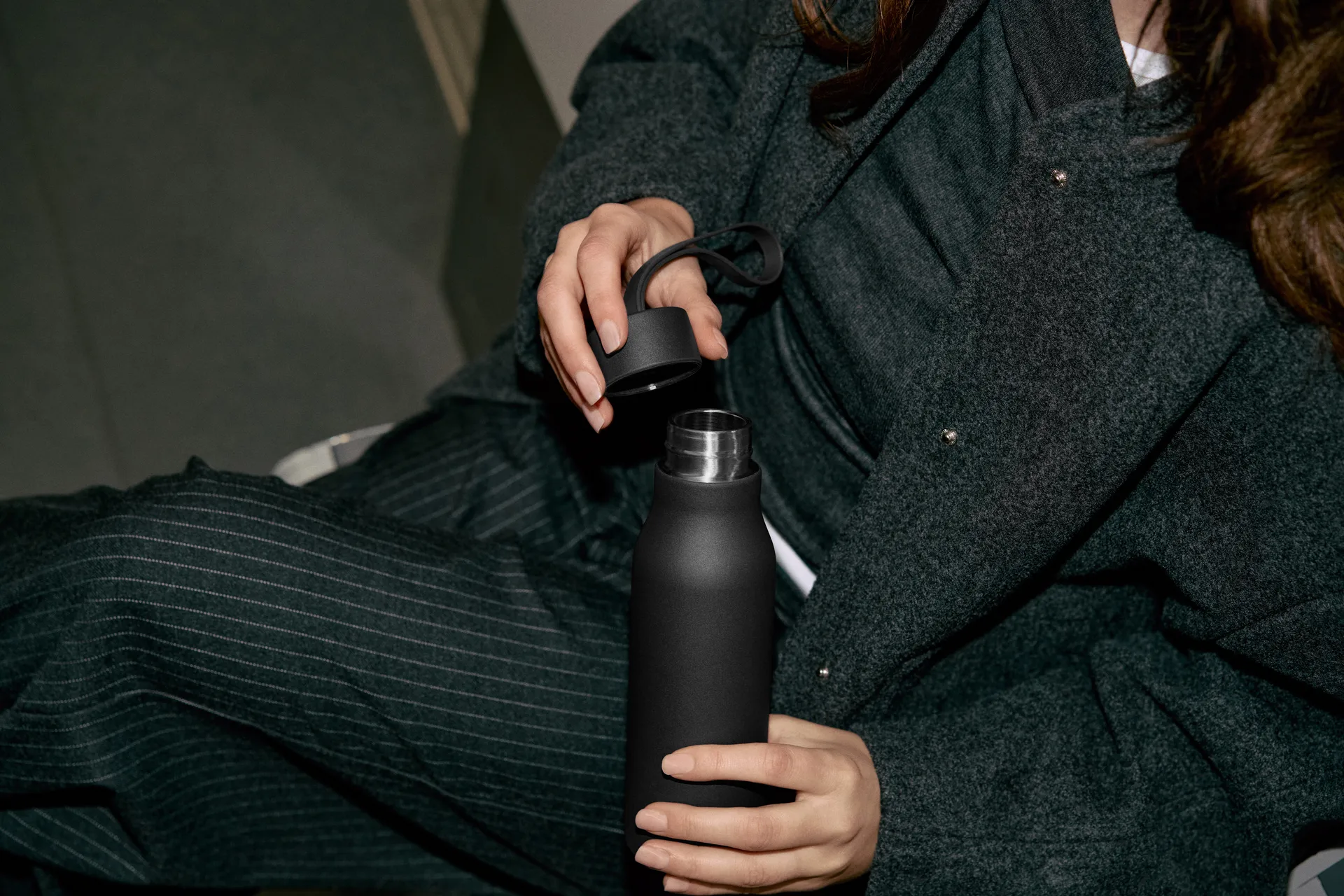 Borraccia termica RE-Hydrate, Nero, 0,5 L Eva Solo