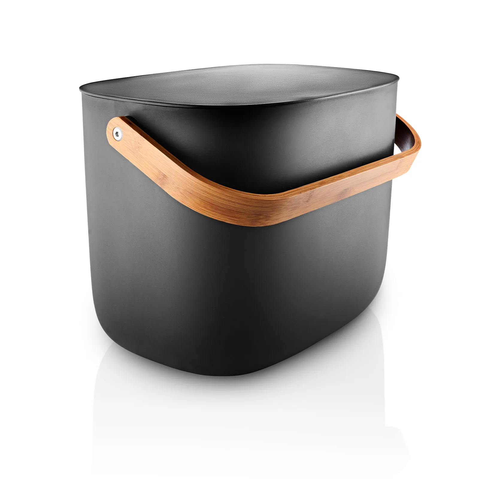 Pattumiera Reflect 16 L per 2 sacchetti, Nero-marrone Eva Solo