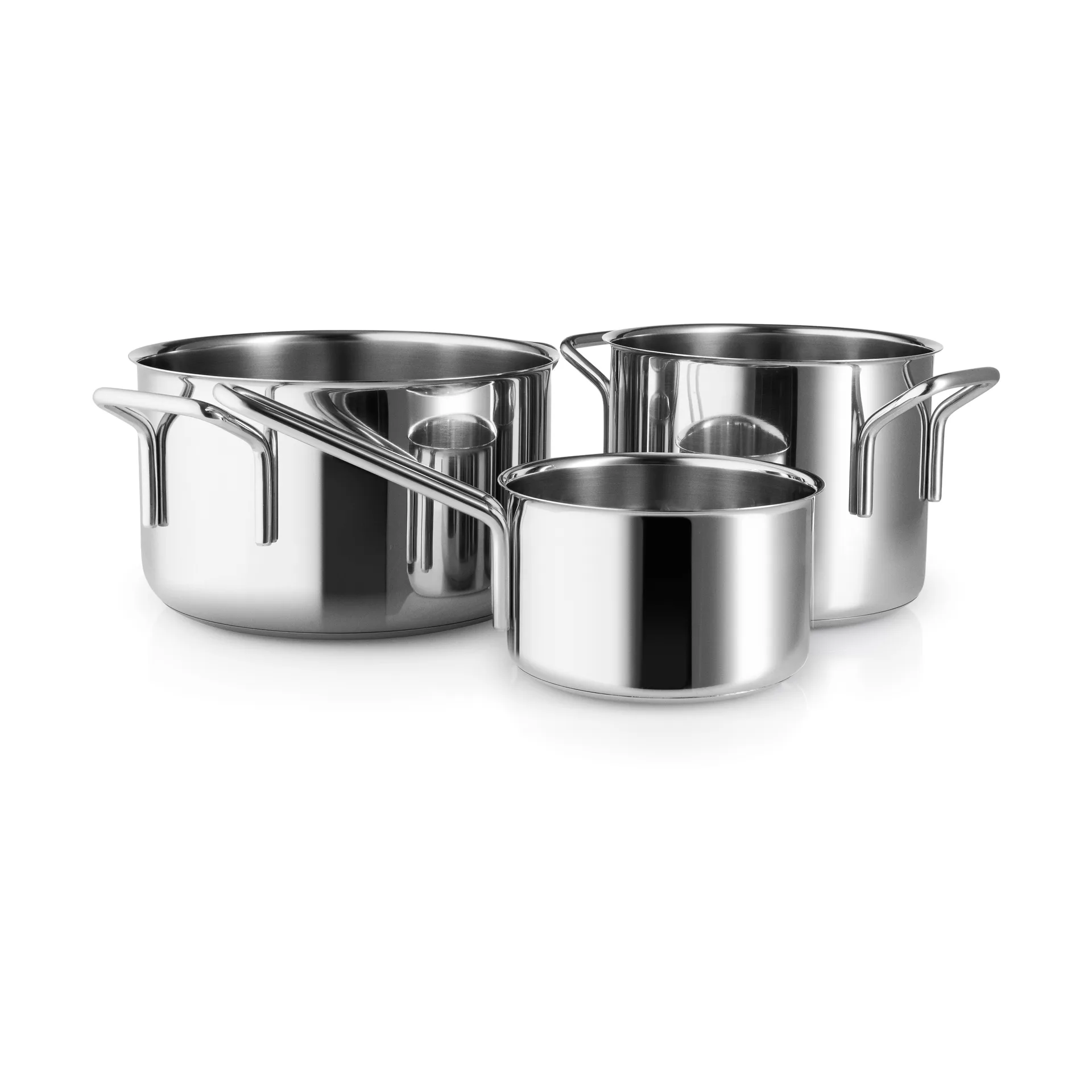 Set di pentole Eva Trio in acciaio inox, 3 pezzi, Acciaio inox Eva Solo