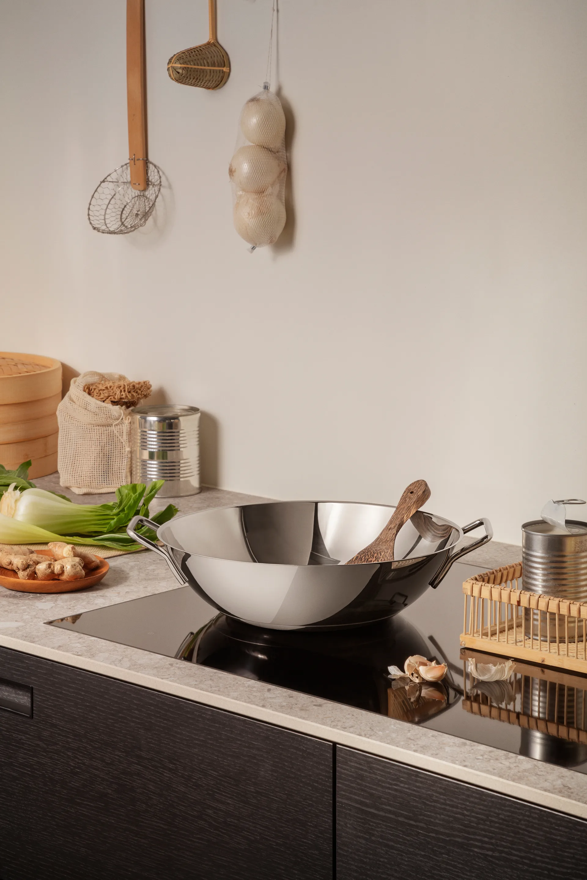 Wok Eva Trio in acciaio inox, 5 L Eva Solo