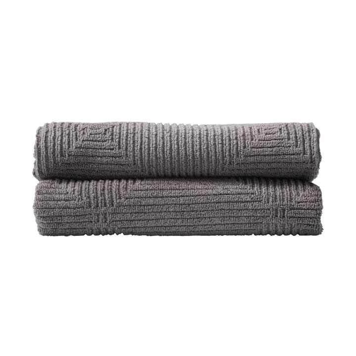 Asciugamano R33 Kirkeby 2 pezzi - Grigio granito - FDB Møbler