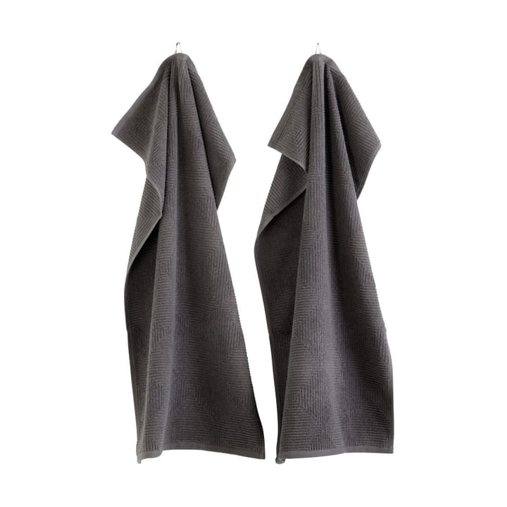 Asciugamano R33 Kirkeby 2 pezzi, Grigio granito FDB Møbler
