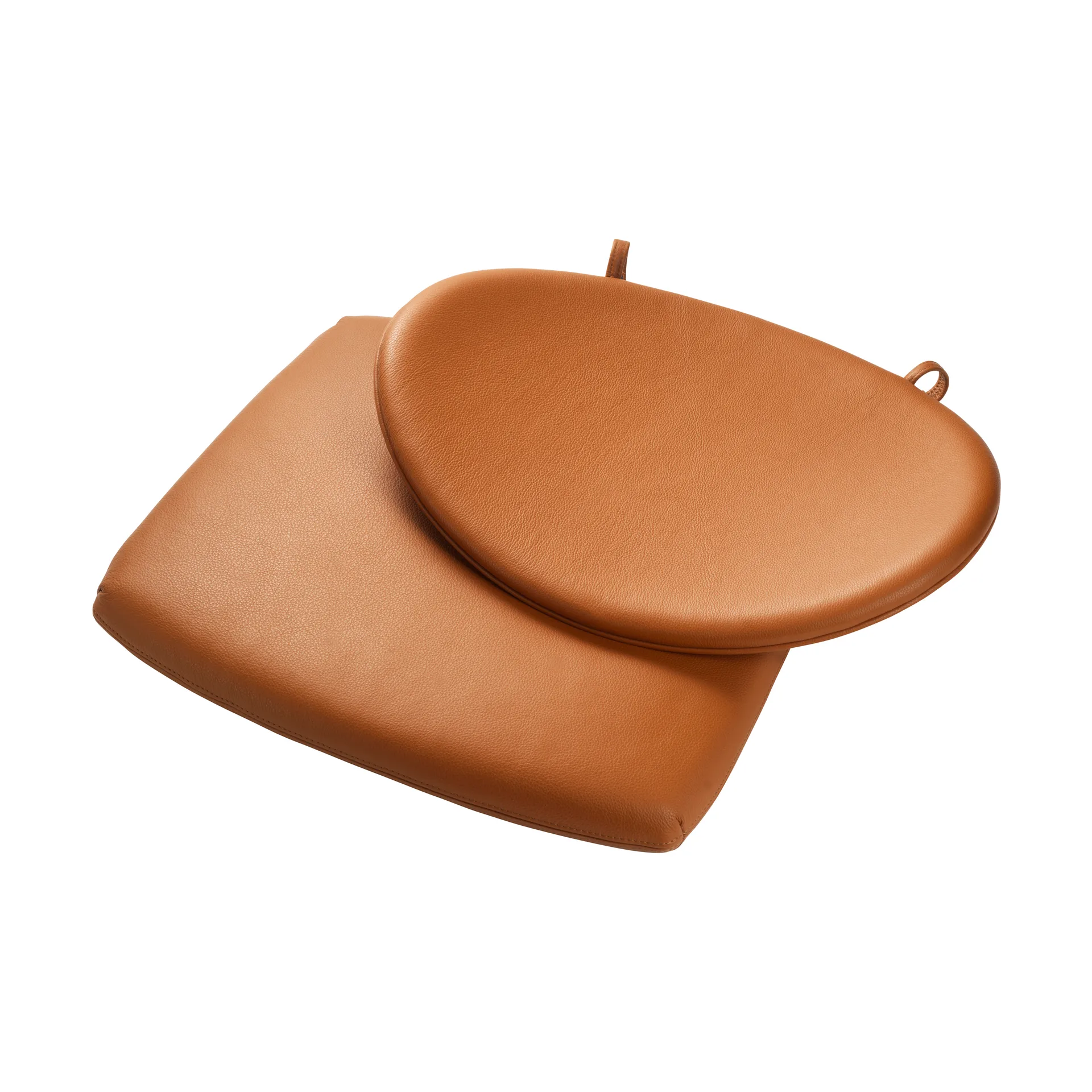 Cuscino da seduta J166 Jørna, Pelle di cognac FDB Møbler