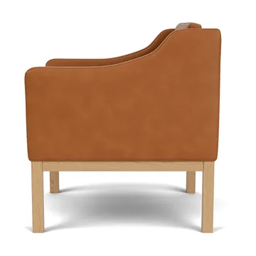 L46 MK155 easy chair poltrona - Rovere laccato-pelle cognac - FDB Møbler