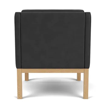 L46 MK155 easy chair poltrona - Rovere laccato-pelle nero - FDB Møbler